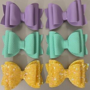 Colorful Bow Hair Clips Set for Kids